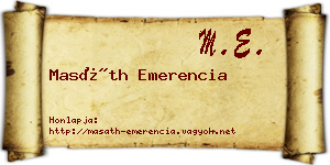 Masáth Emerencia névjegykártya